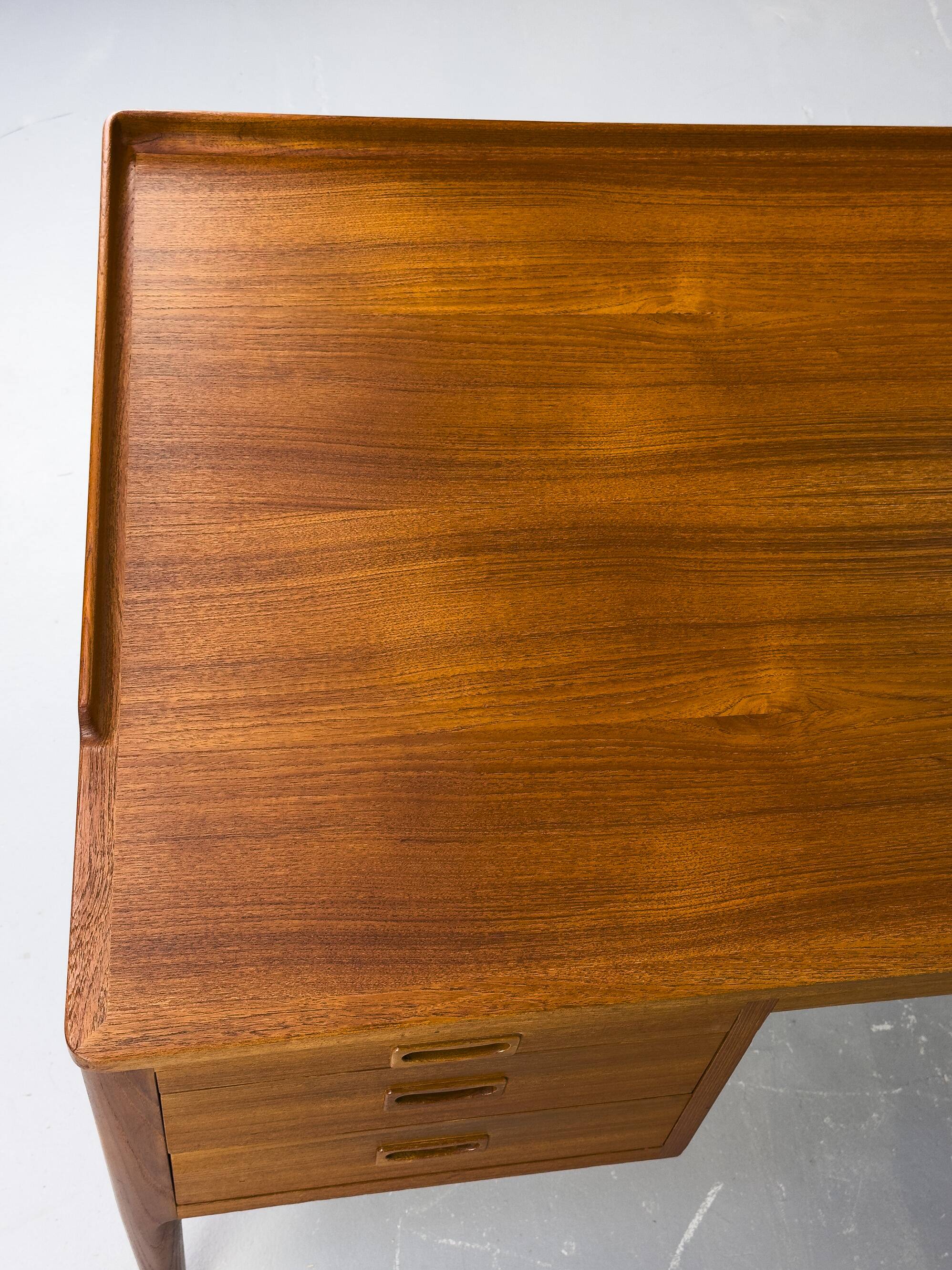 Mid-Century Modern Teak Desk attributed to H. Brockmann Petersen, 1960s