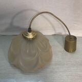 Old glass hanging moulded shape flowers 70 vintage years