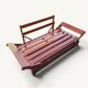 Structure de banquette-lit convertible en bois avec tiroir de rangement