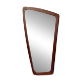 Shaped mirror with teak frame, 1960s