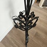 Lampadaire tripode en fer forgé Art Déco