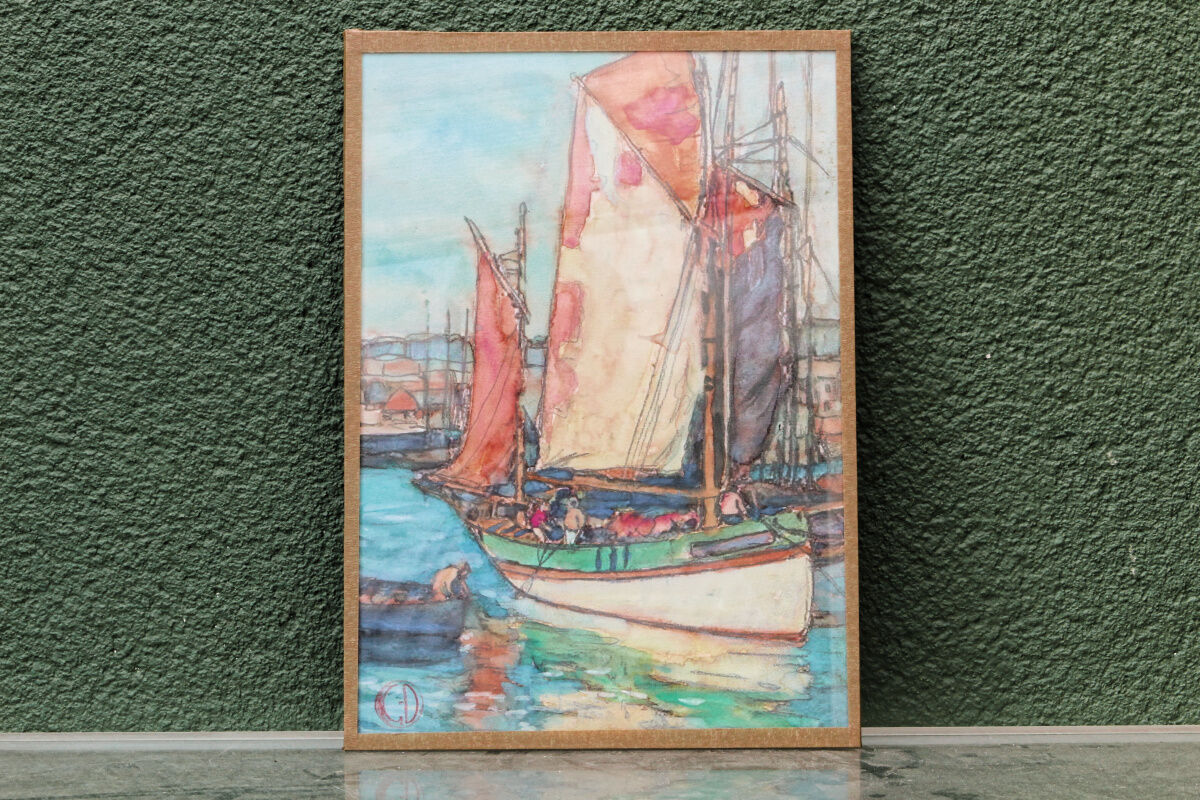 Set of 3 marine watercolours, signed Ghodrat Delbasteh.