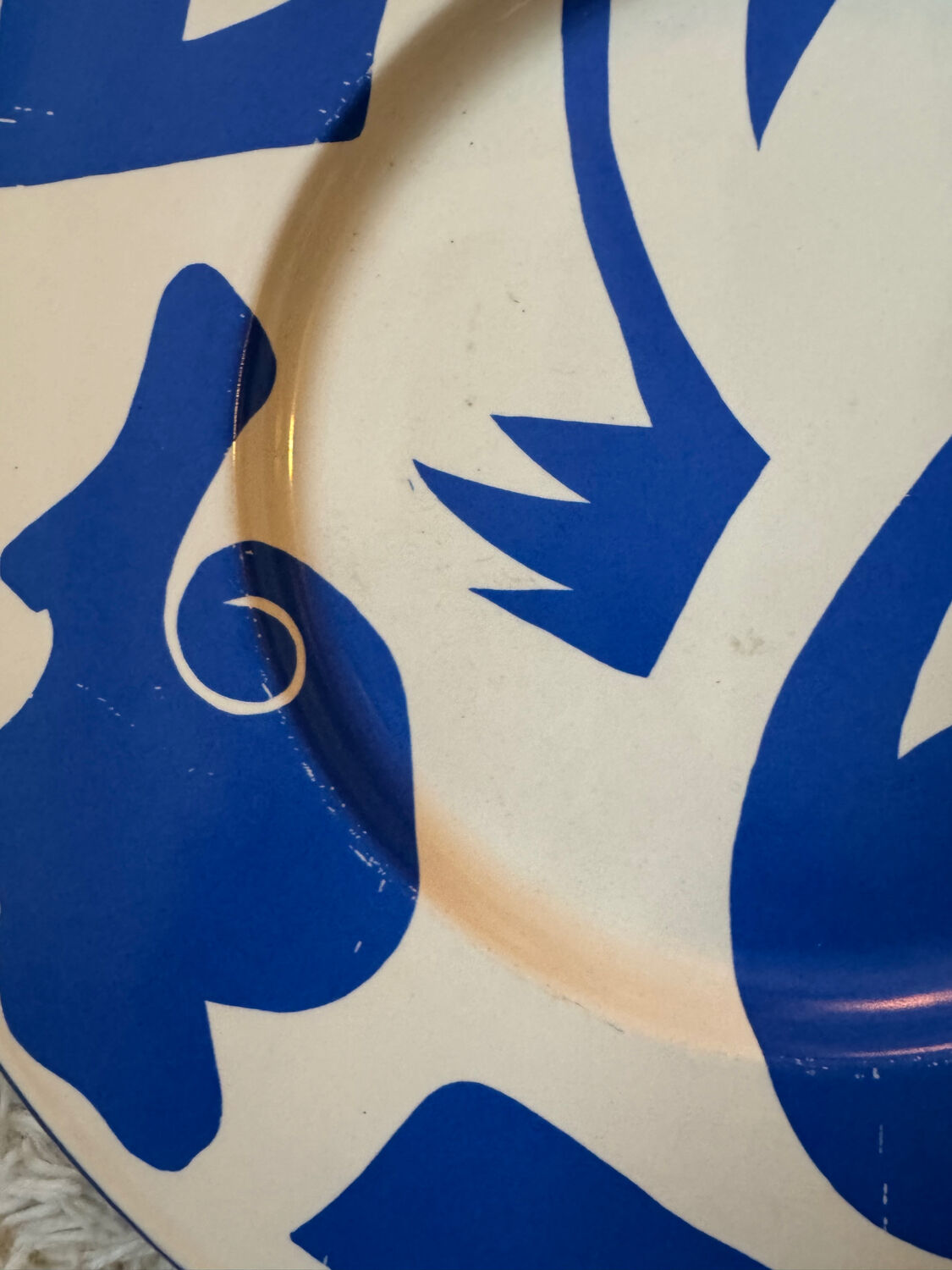 Fauvism style plate ceramic St Clément