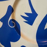 Fauvism style plate ceramic St Clément