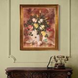 Peinture de nature morte signée du 20e siècle.