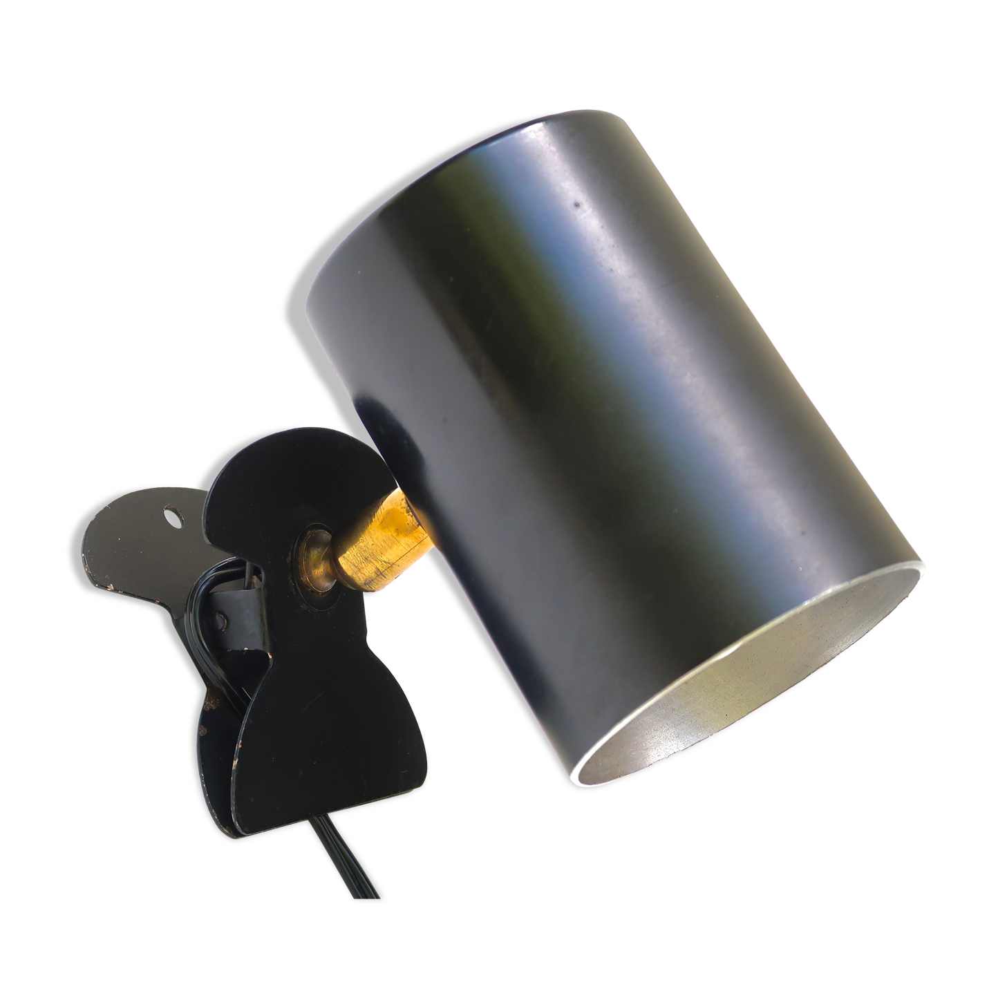 Wall lamp, black clip spot, 50s