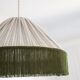 Suspension bella — rayures olive, franges bohème