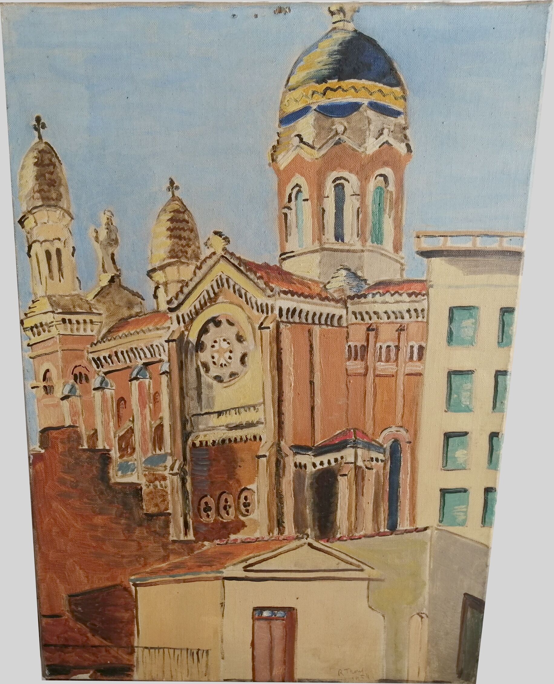 Old table 55 cm x 38 cm