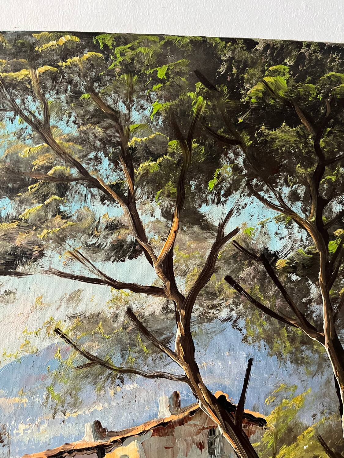 Villa by the seaside in Ramatuelle, oil on canvas signed Picard 1926.