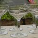 Set of 6 antique glass champagne glasses.