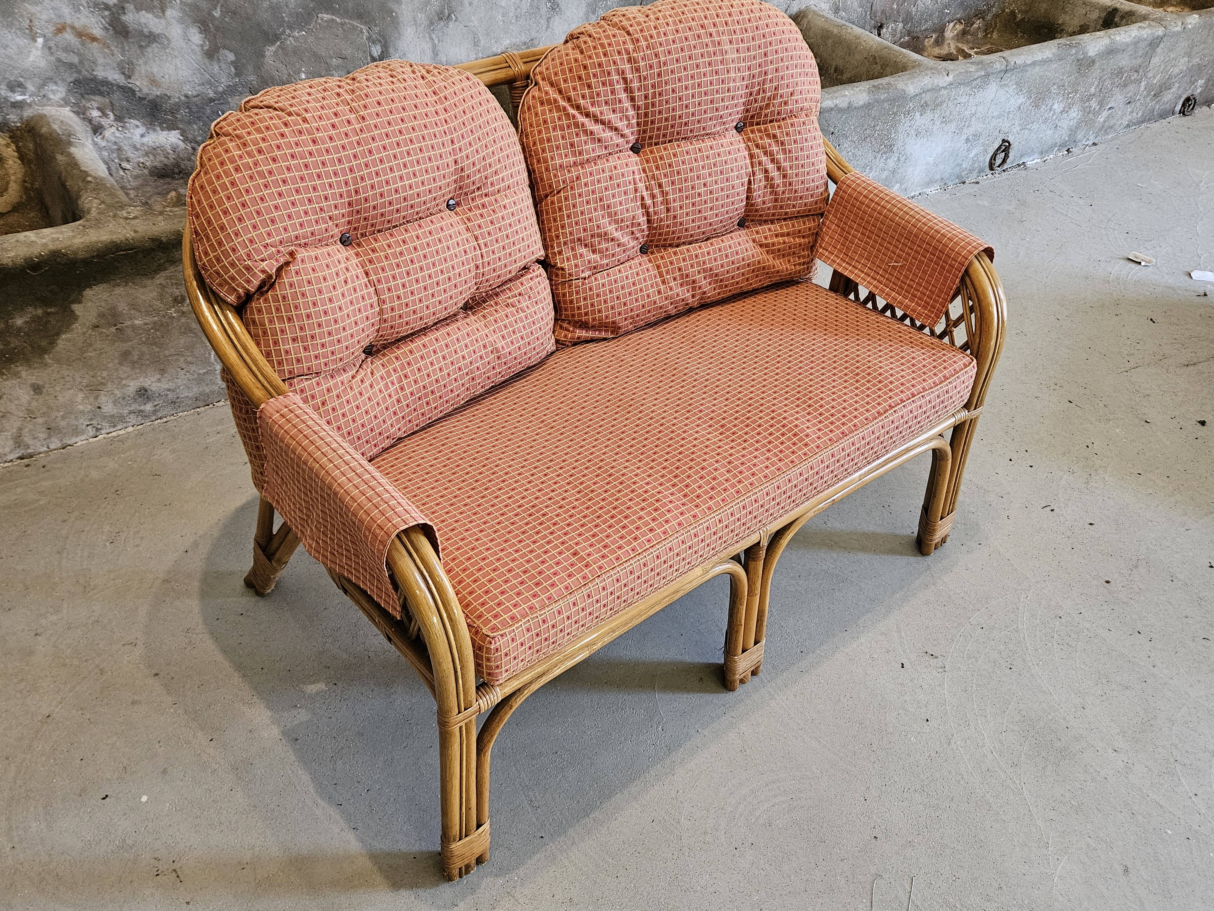 Italian wicker sofa
