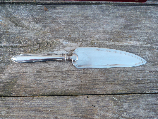 Patisserie art deco service in silver-plated shovel and fork