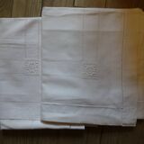 Pair of m monogrammed pillowcases