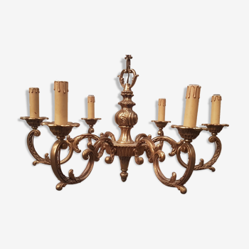 Old bronze chandelier