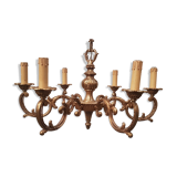 Old bronze chandelier