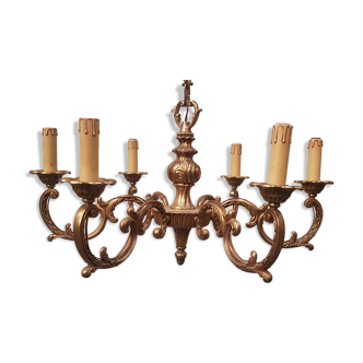 Old bronze chandelier