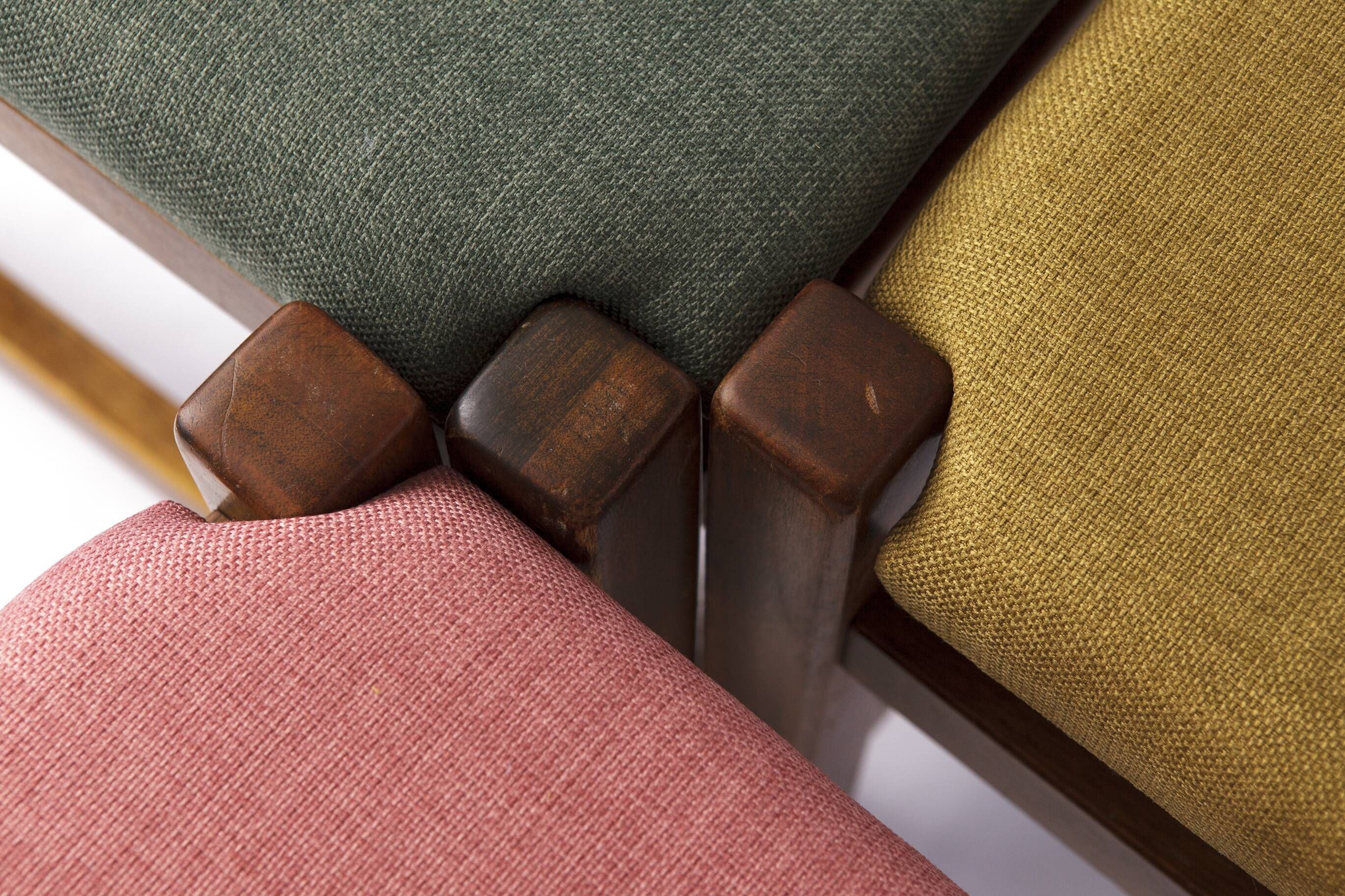 Set of 5 Vintage Dining Chairs, 1960s–1970s | Colorful Upholstered Vintage