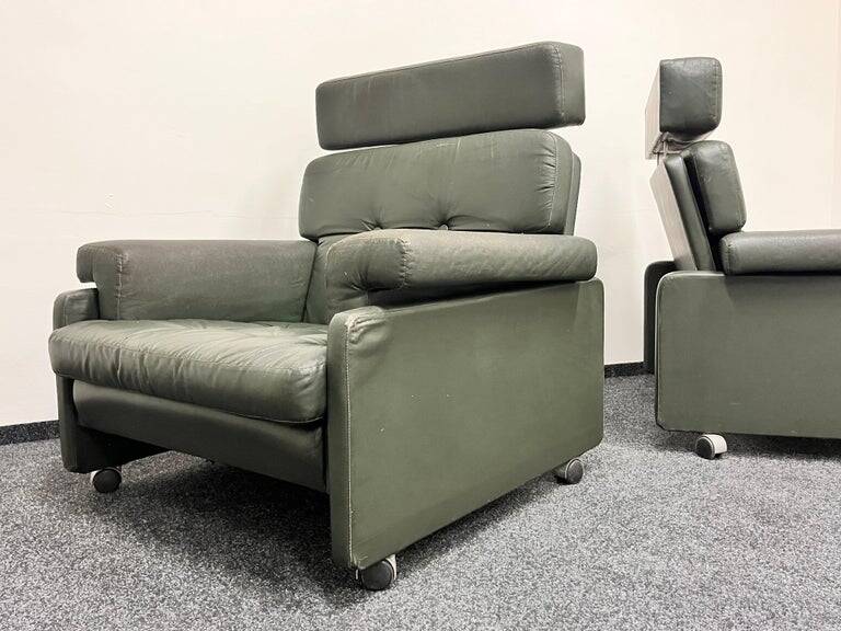 Design Mid-Century leatherette Armchairs by Arch. Spicka, around 1970s