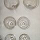 Set of 12 stemware chiseled flowers vintage 60-70 years