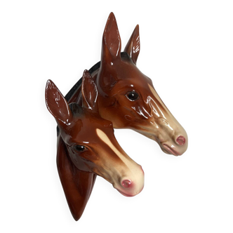 Ceramic wall decoration horses, Hema Holland