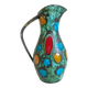 French Mid-Century Studio Pottery Pitcher/ Vase, Hand-Decorated, C. 1960