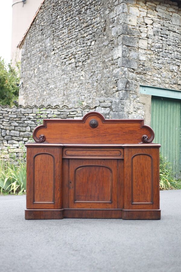 Meuble bois d'acajou ancien, meuble comptoir anglais, serviteur anglais, meuble buffet