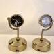 Vintage Fase adjustable wall lights in gold metal.