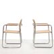 Chaises Karin Mobring Amiral en chrome et jute de 1973