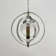 Mid-century glass sphere hanging pendant glass lamp design 1970’s space age Italy