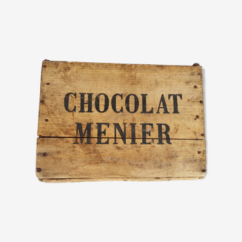 Caisse publicitaire "chocolat menier" années 40
