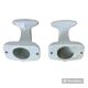 2 Limoges porcelain coat hooks
