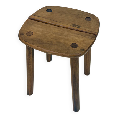Tabouret en bois — Pierre Gautier-Delaye, France, 1960s
