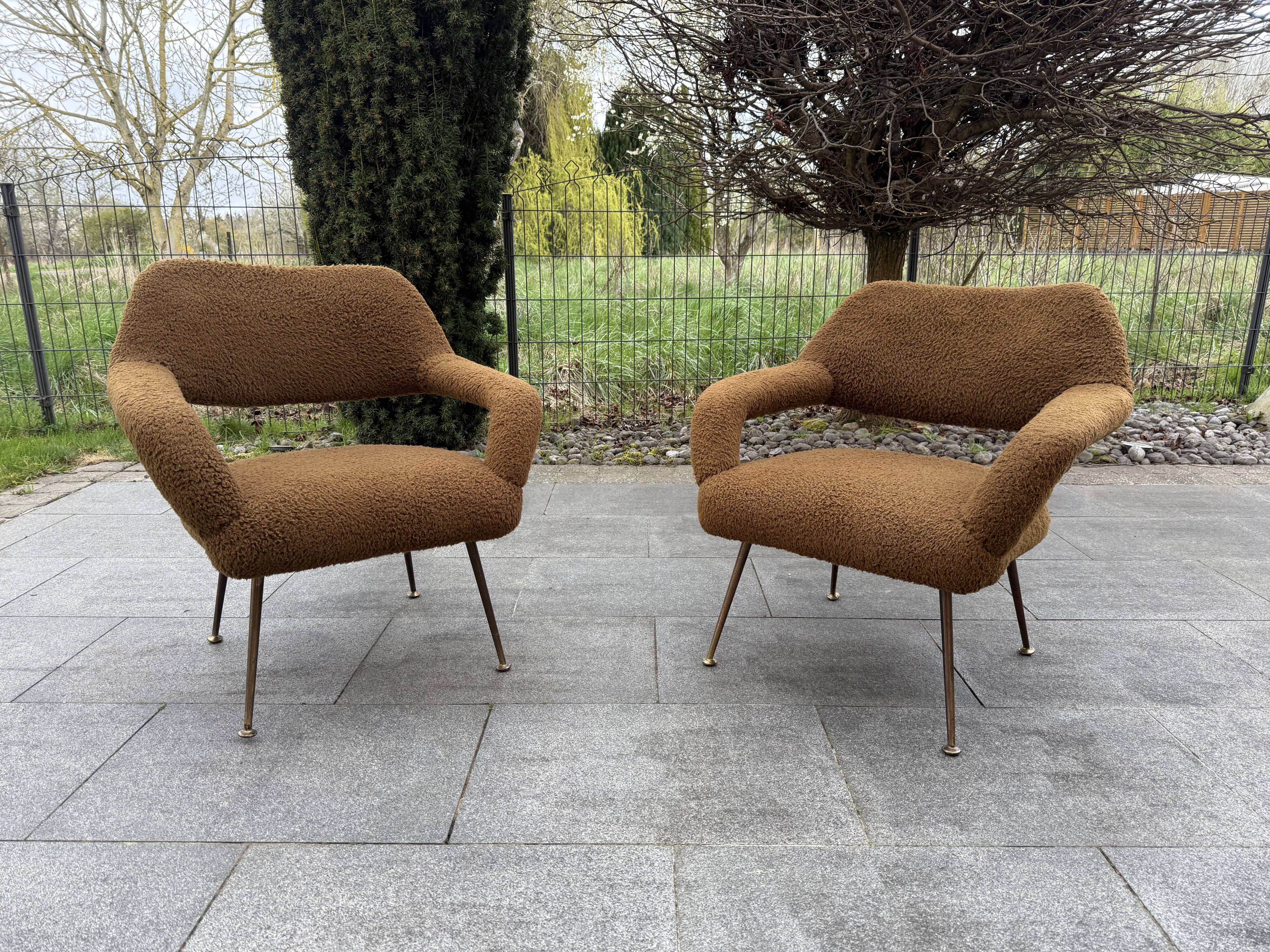Set of 2 armchairs Attributed to Gastone Rinaldi for Rima Italy 1950s