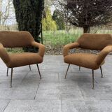 Set of 2 armchairs Attributed to Gastone Rinaldi for Rima Italy 1950s