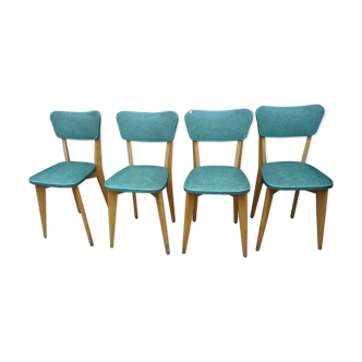 Lot de 4 chaises années 50