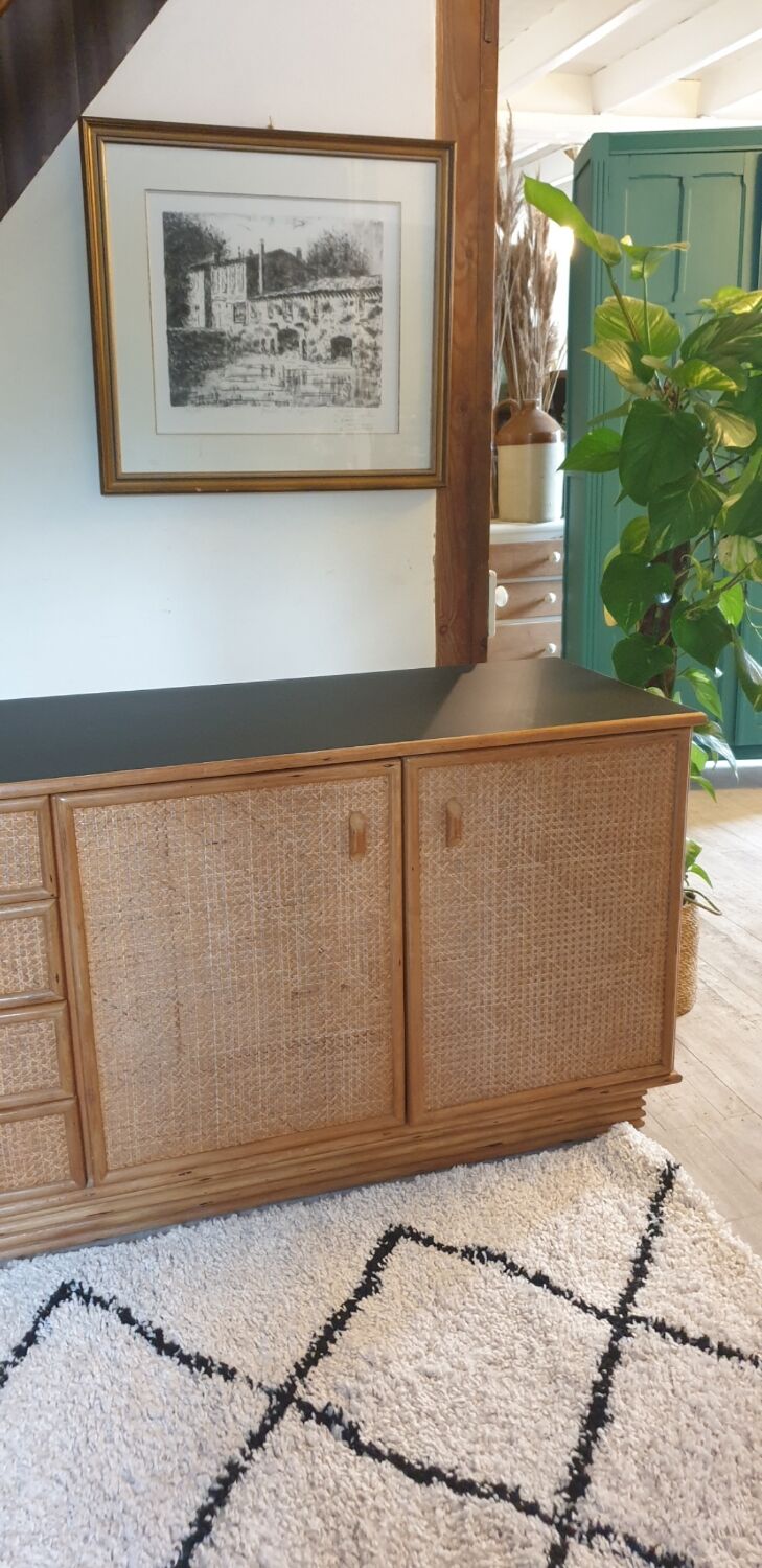 Bamboo and canning sideboard