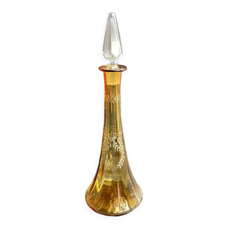 Liquor decanter - amber-cut crystal