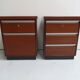 Mid century set of 2 mahogany filing cabinets