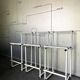 Set de 3 tabourets de comptoir modernistes italiens, acier laqué blanc 1970