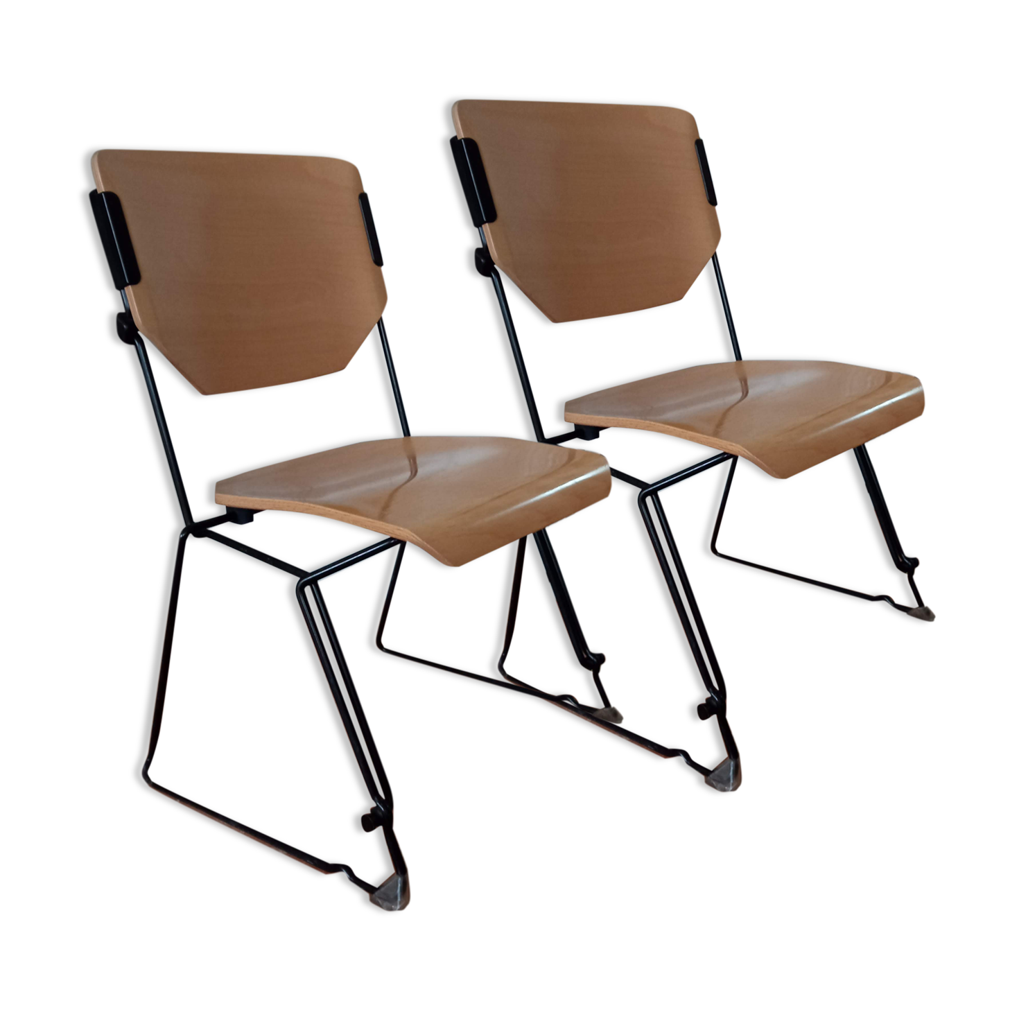 Paire de chaises vintage Stoll Giroflex par Albert stoll