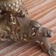 Large bronze chandelier in the Louis XVI style.