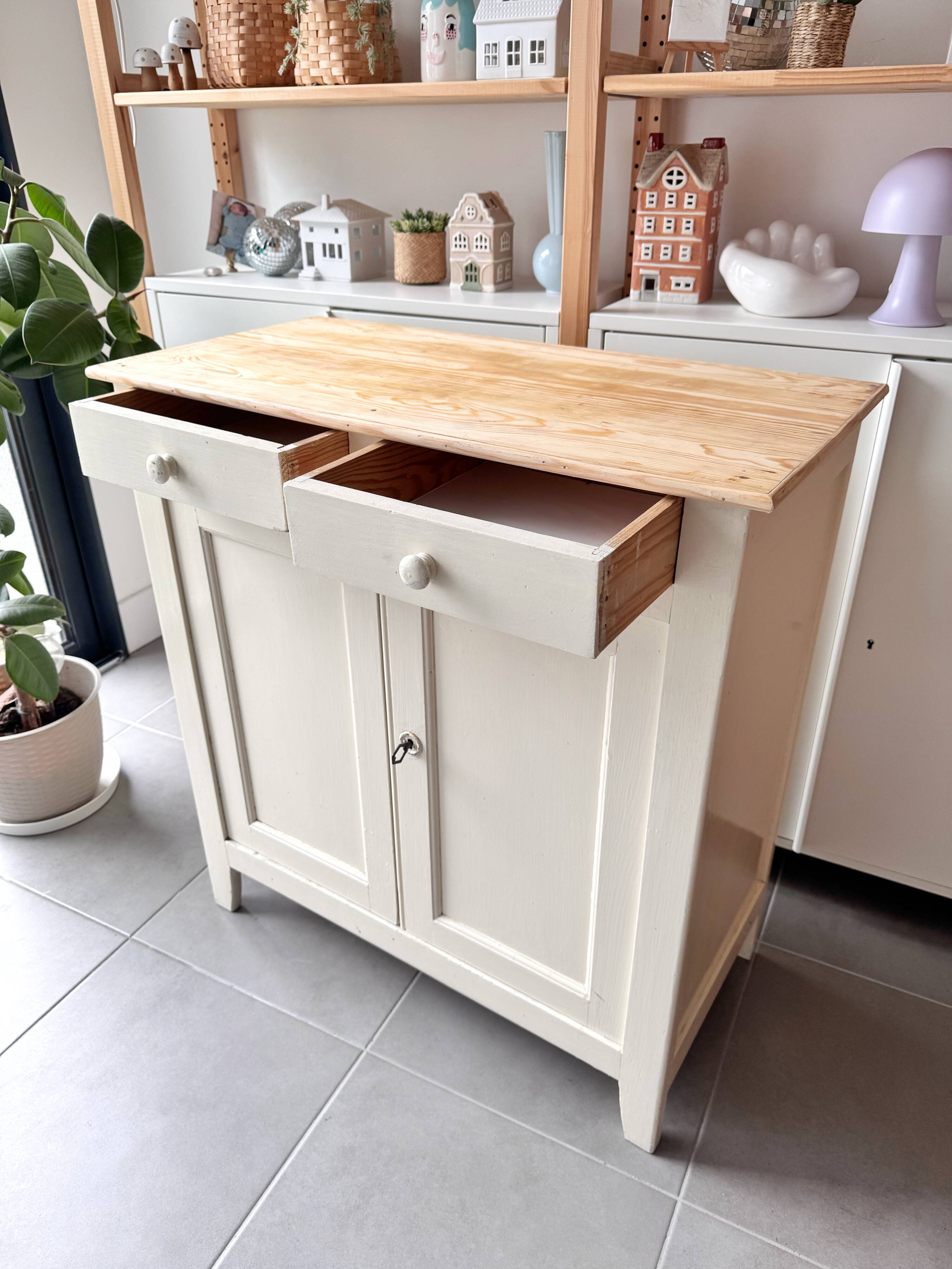 Parisian buffet, antique storage furniture, vintage wooden cupboard