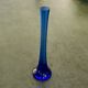 Vintage 80s Blue Glass Soliflore – Elegance and Retro Style