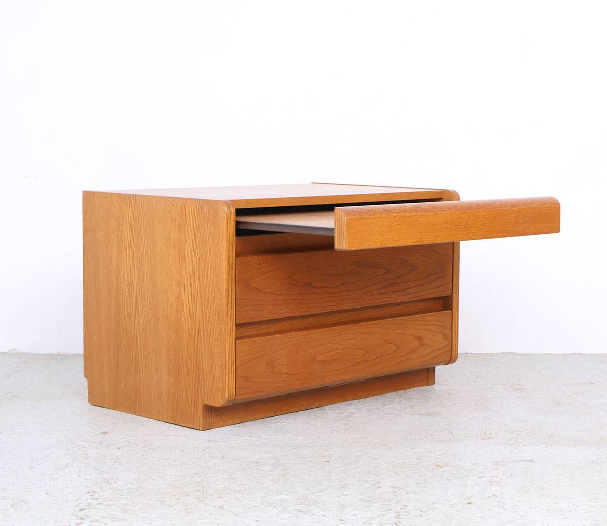 Set of vintage oak bedside tables from Moser, Germany, 1970s