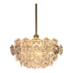 Lustre en laiton doré et verre cristal par Kinkeldey, Allemagne, années 1970