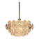 Lustre en laiton doré et verre cristal par Kinkeldey, Allemagne, années 1970