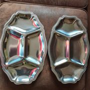 Set of 2 stainless steel dishes Guy Degrenne