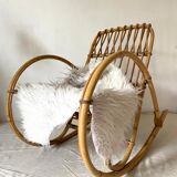Children's rattan rocking chair
