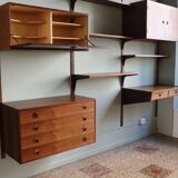Modular rosewood wall bookcase by Thygesen and Sorensen for Hg Furniture, 1960
