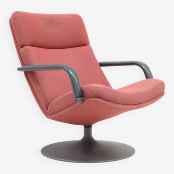 Fauteuil vintage conçu par Geoffrey Harcourt par Artifort type F142 avec revêtement rose